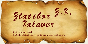 Zlatibor Kalaver vizit kartica
